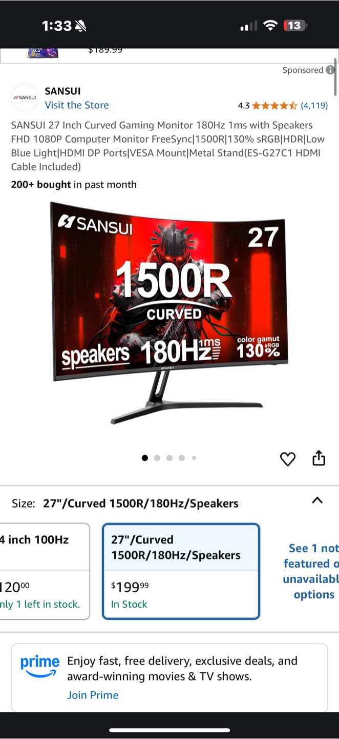 Sansui curved monitor - photo 5