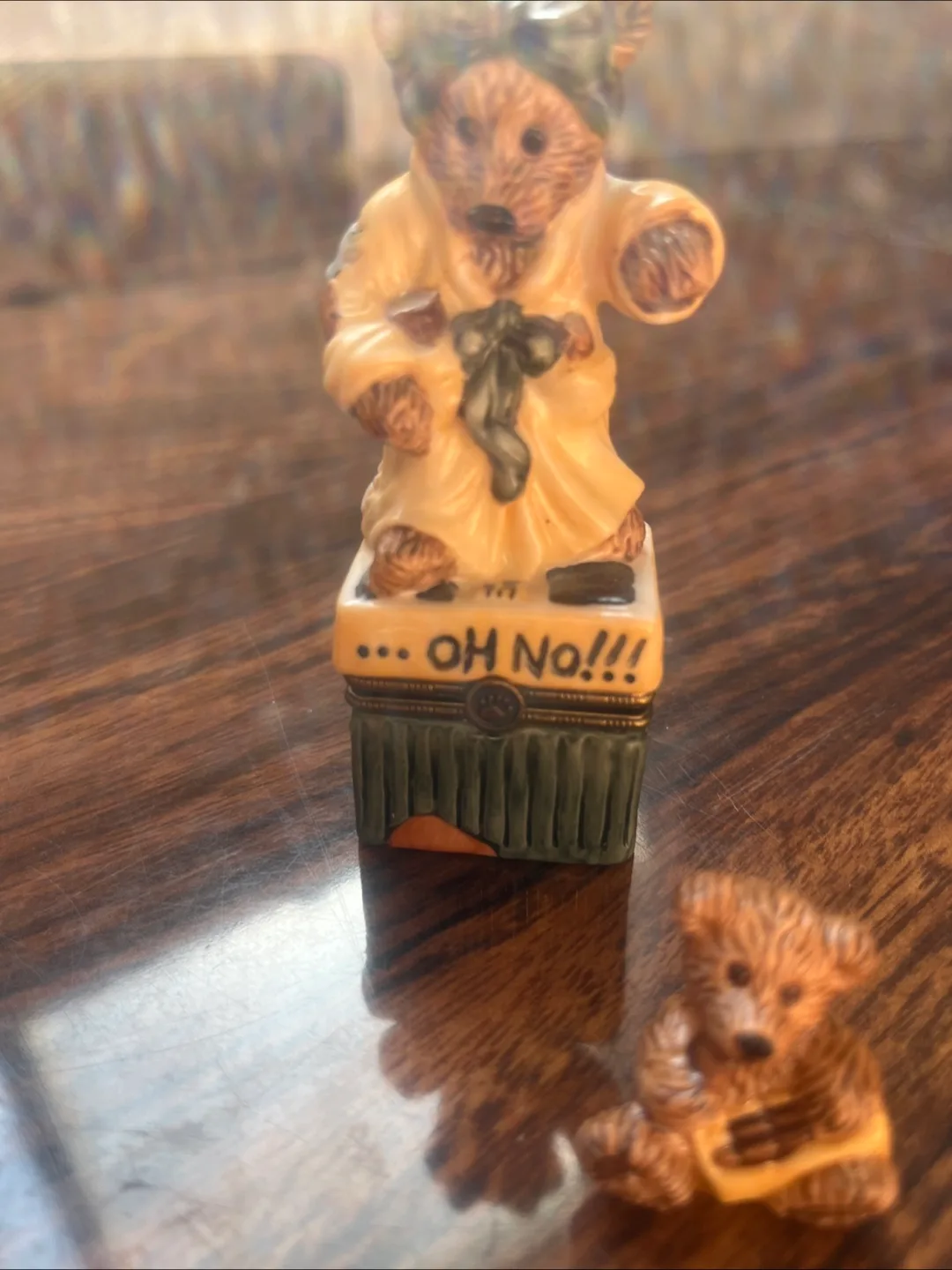 Teddy Bear Figurine - "...OH NO!!!" thumbnail