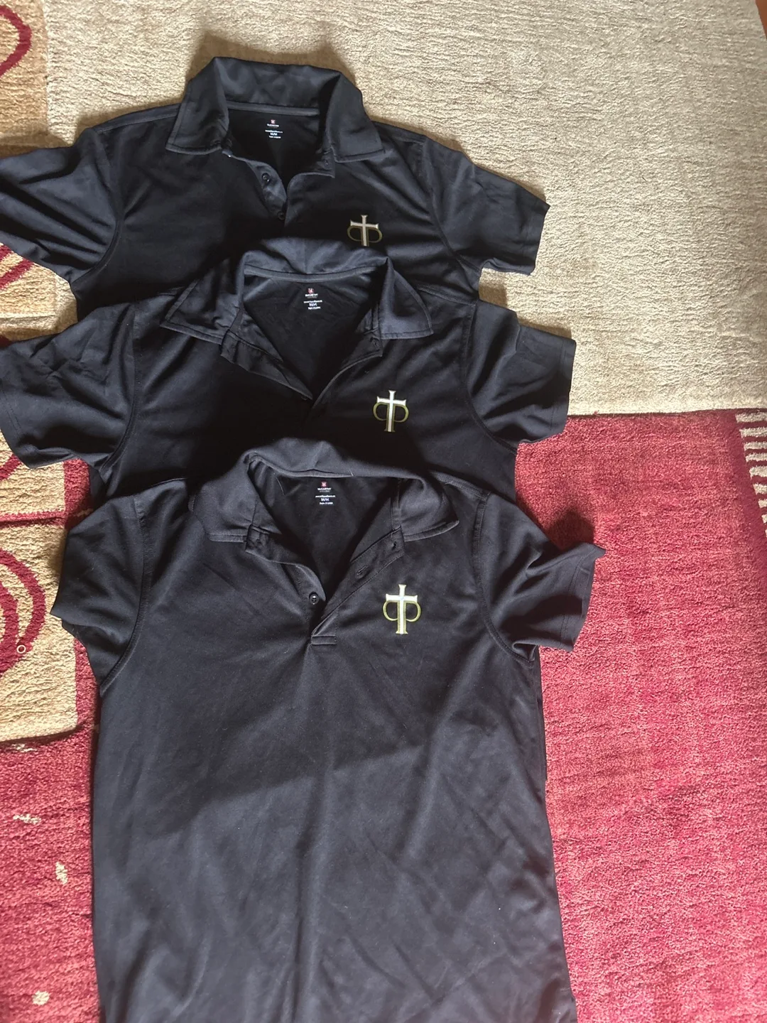 McCarthy Philip Pocock Uniforms Black Polo boys Shirts - Size M thumbnail