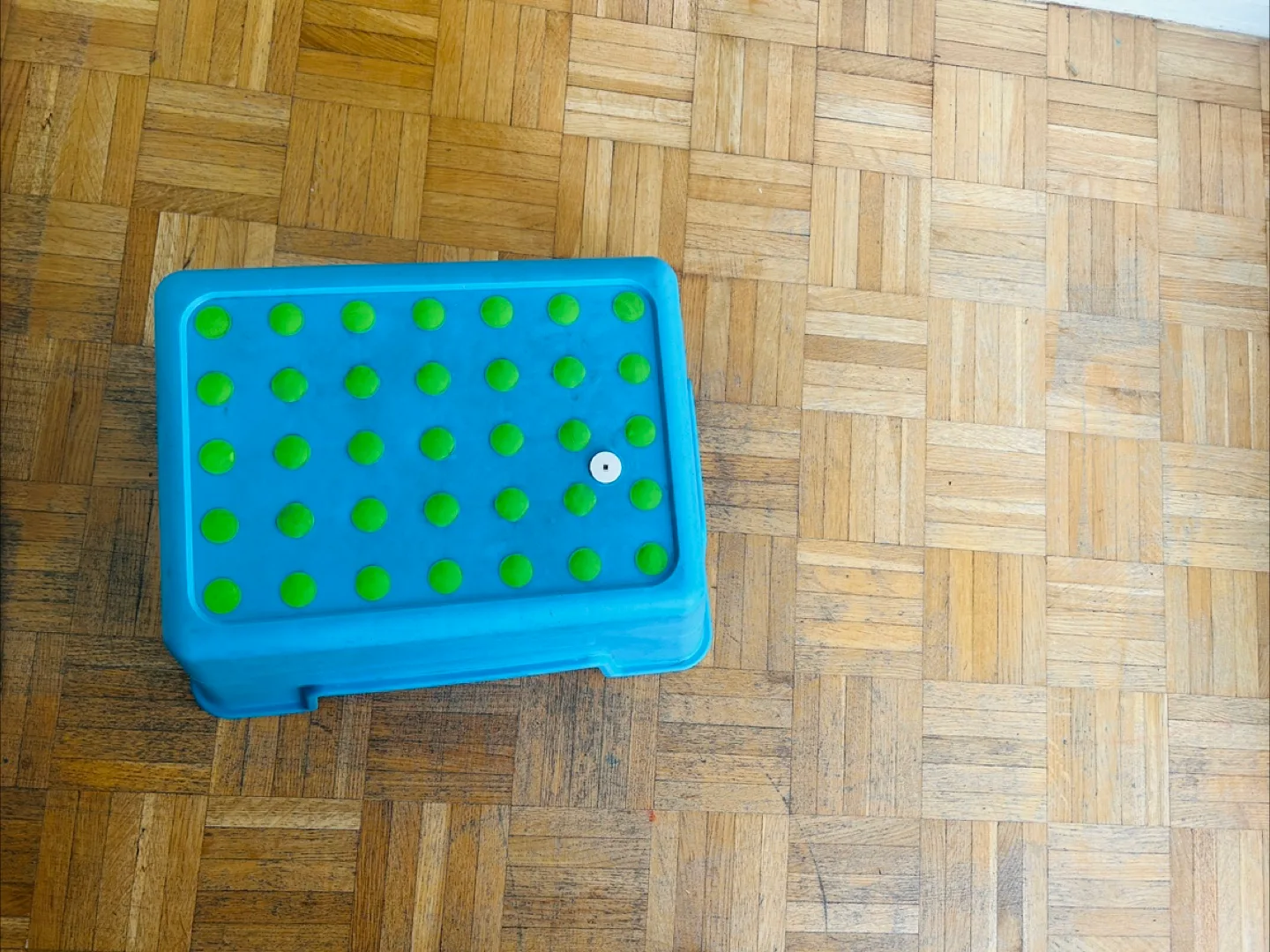 Blue Step Stool with Green Dots thumbnail