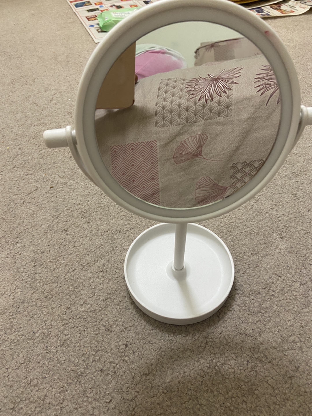 Dressing table White Standing Mirror