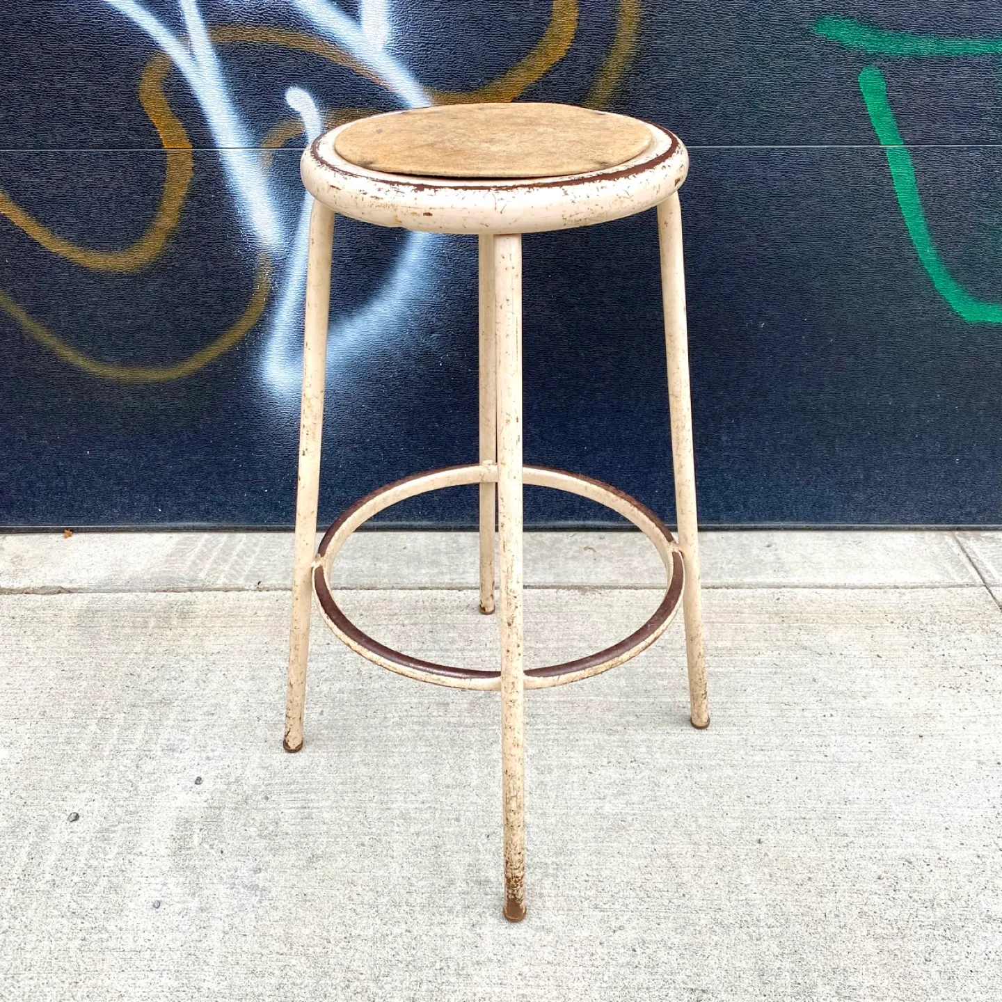 Vintage Industrial Shop Stool thumbnail