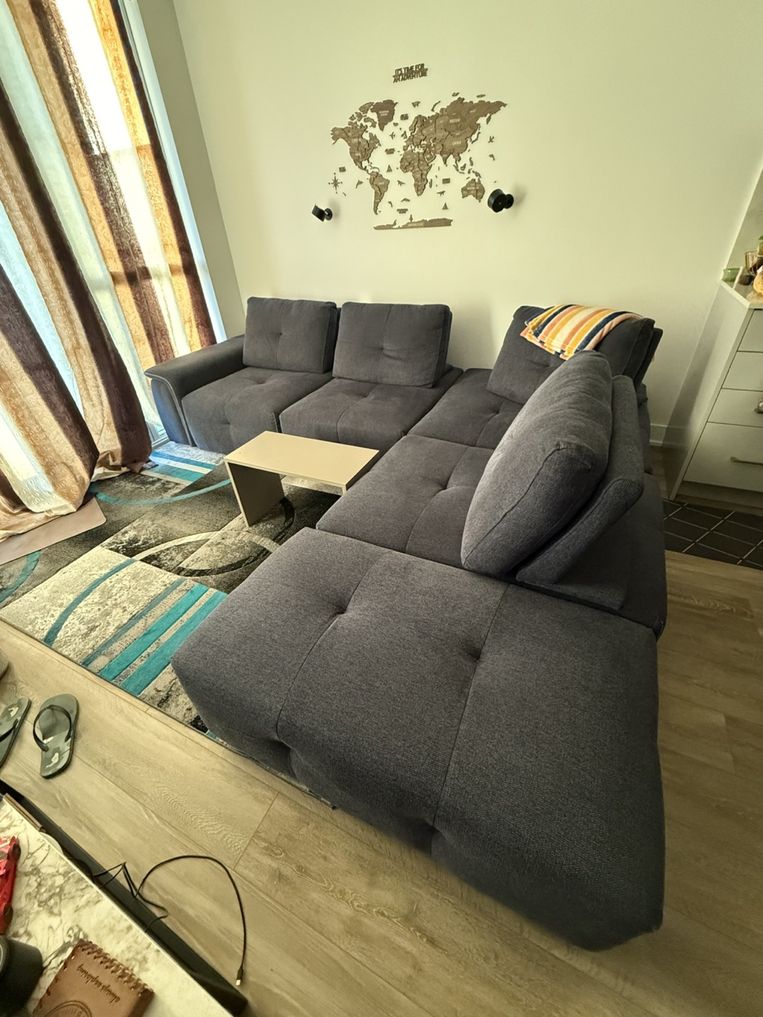 Strutube Dark Grey Sectional Sofa