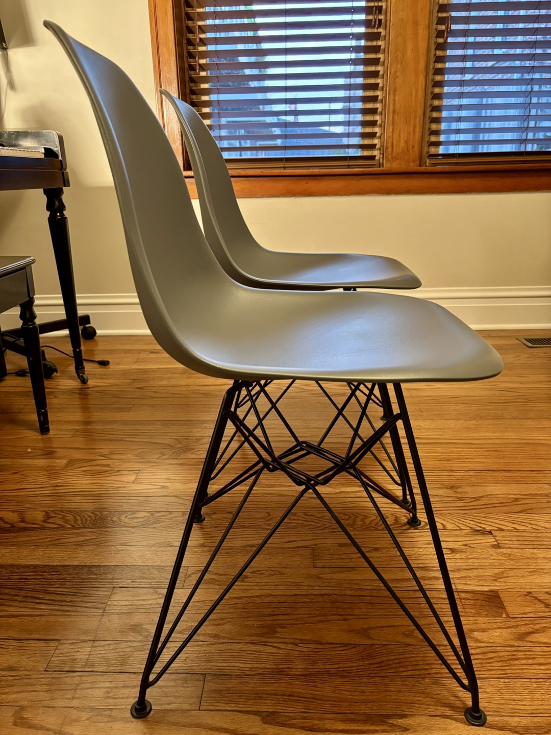 Eames Style Molded Plastic Dining Chairs - Set of 2 - photo 5