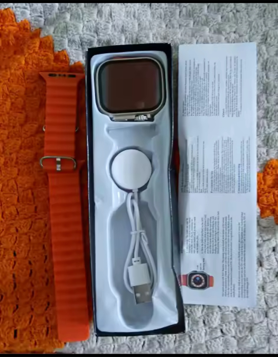Smart Watch with Orange Band - Read Description please - photo 2