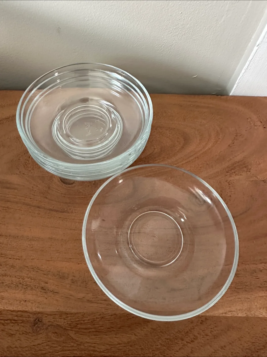 Small Cute Glass saucers - 4.2 inches thumbnail
