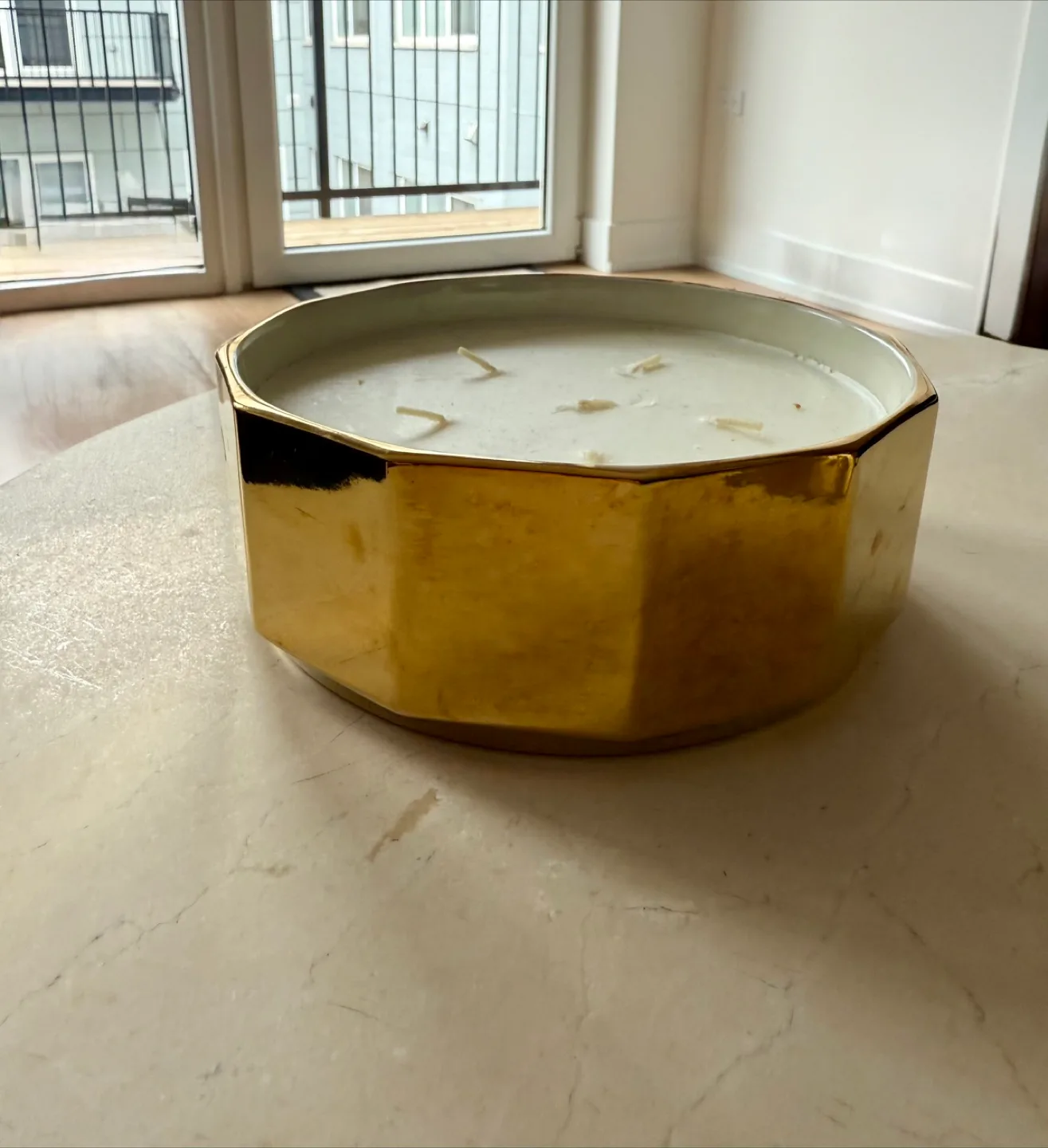 Brand New Gold Decorative Candle thumbnail
