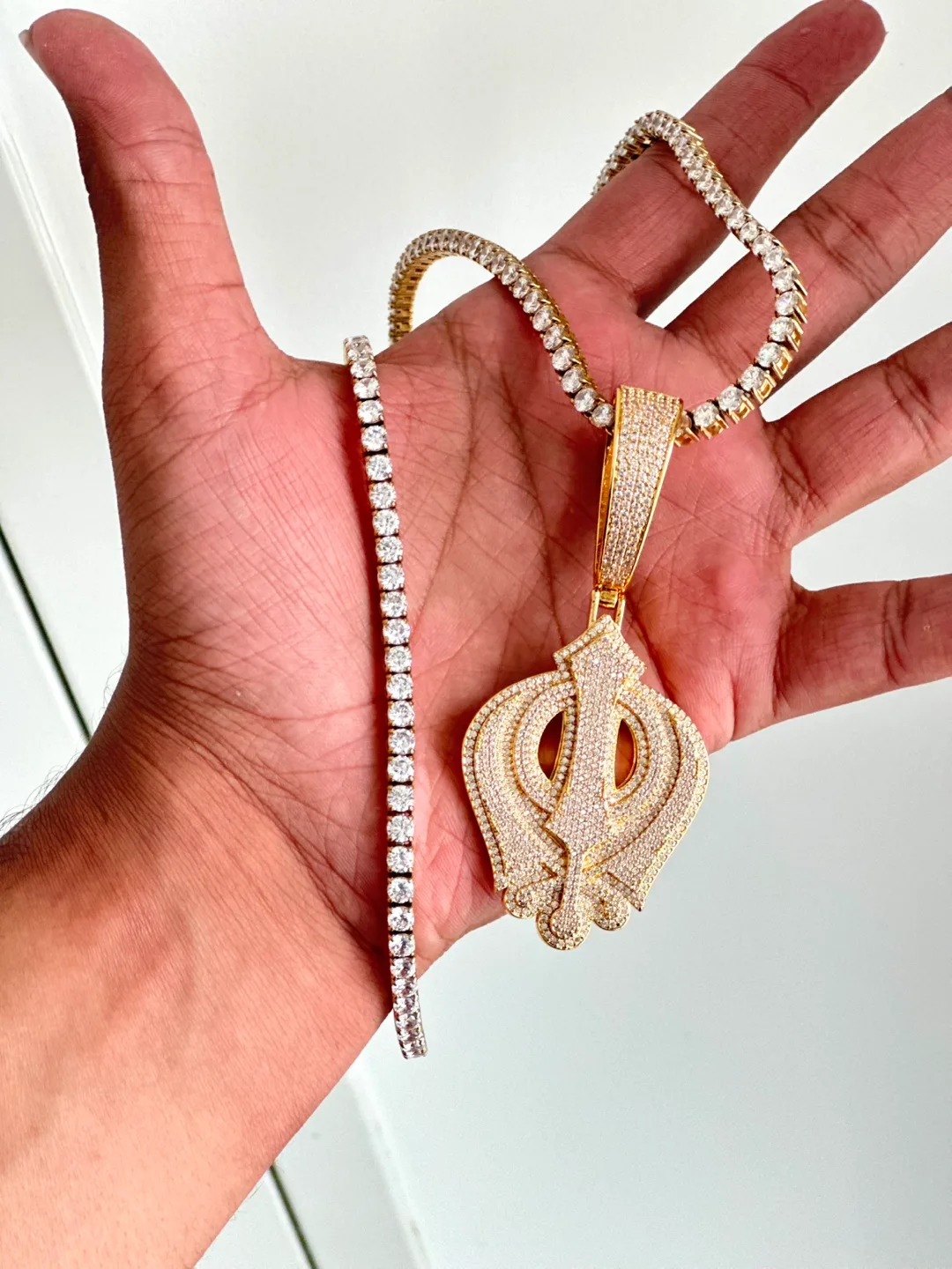 Tennis chain, Natural Zircons Pendant and Bracelet thumbnail