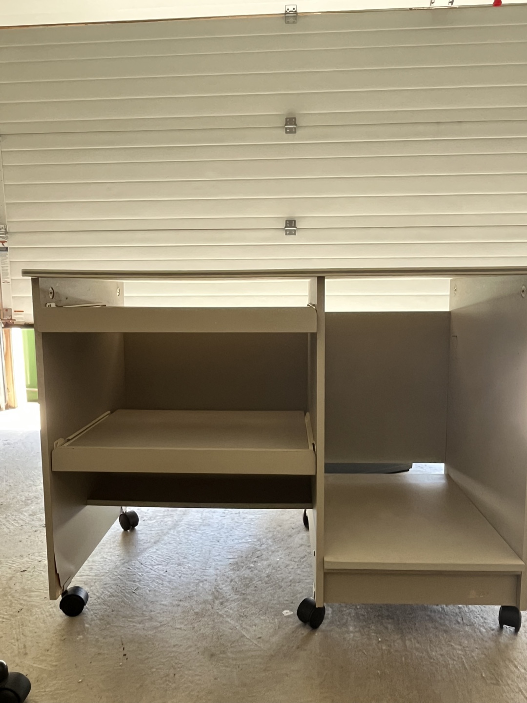 Rolling Computer Desk with Shelves with free chair