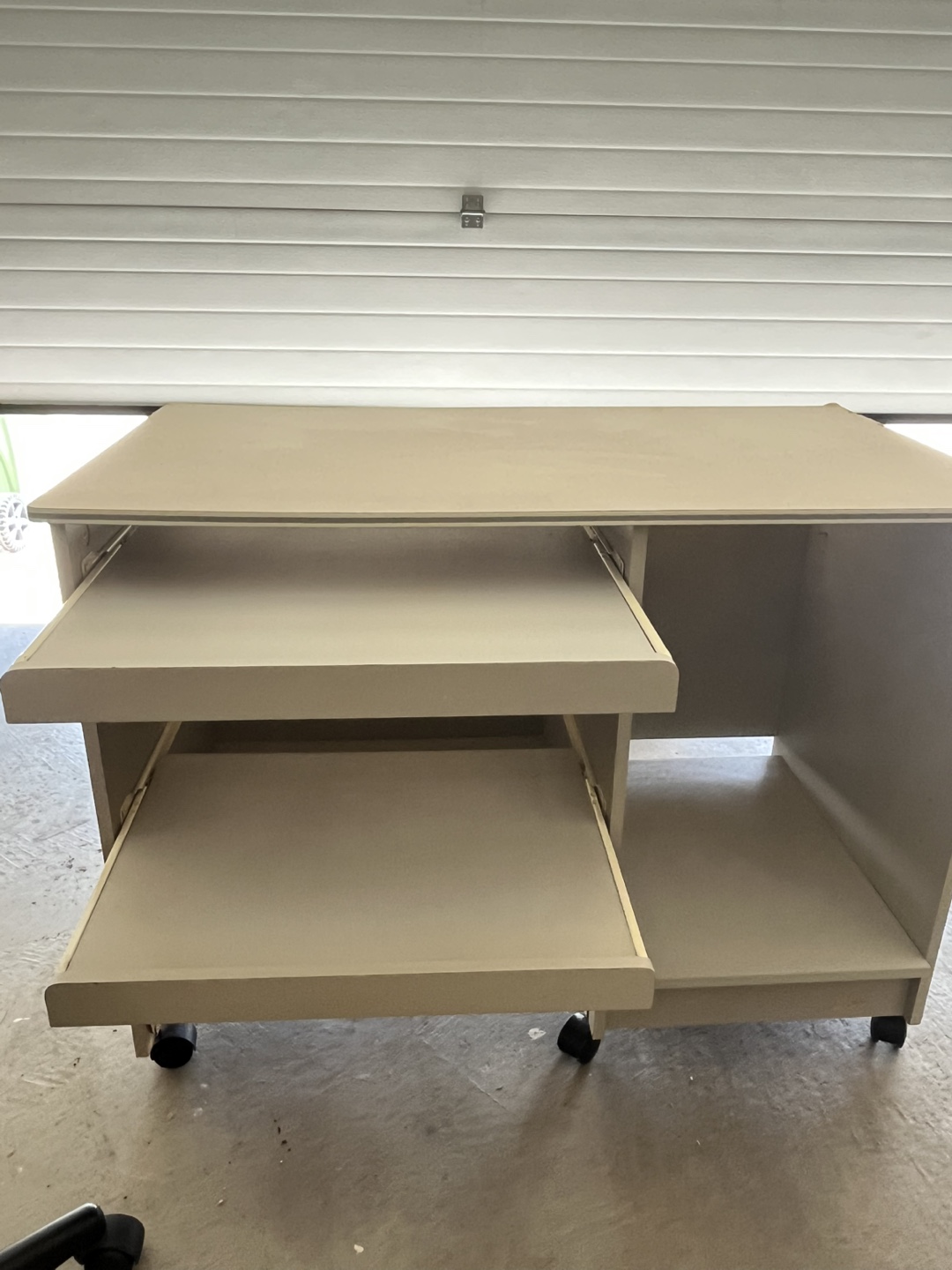 Rolling Computer Desk with Shelves with free chair - photo 3