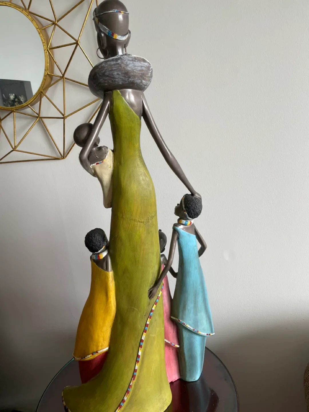 African Mother & Children Sculpture thumbnail