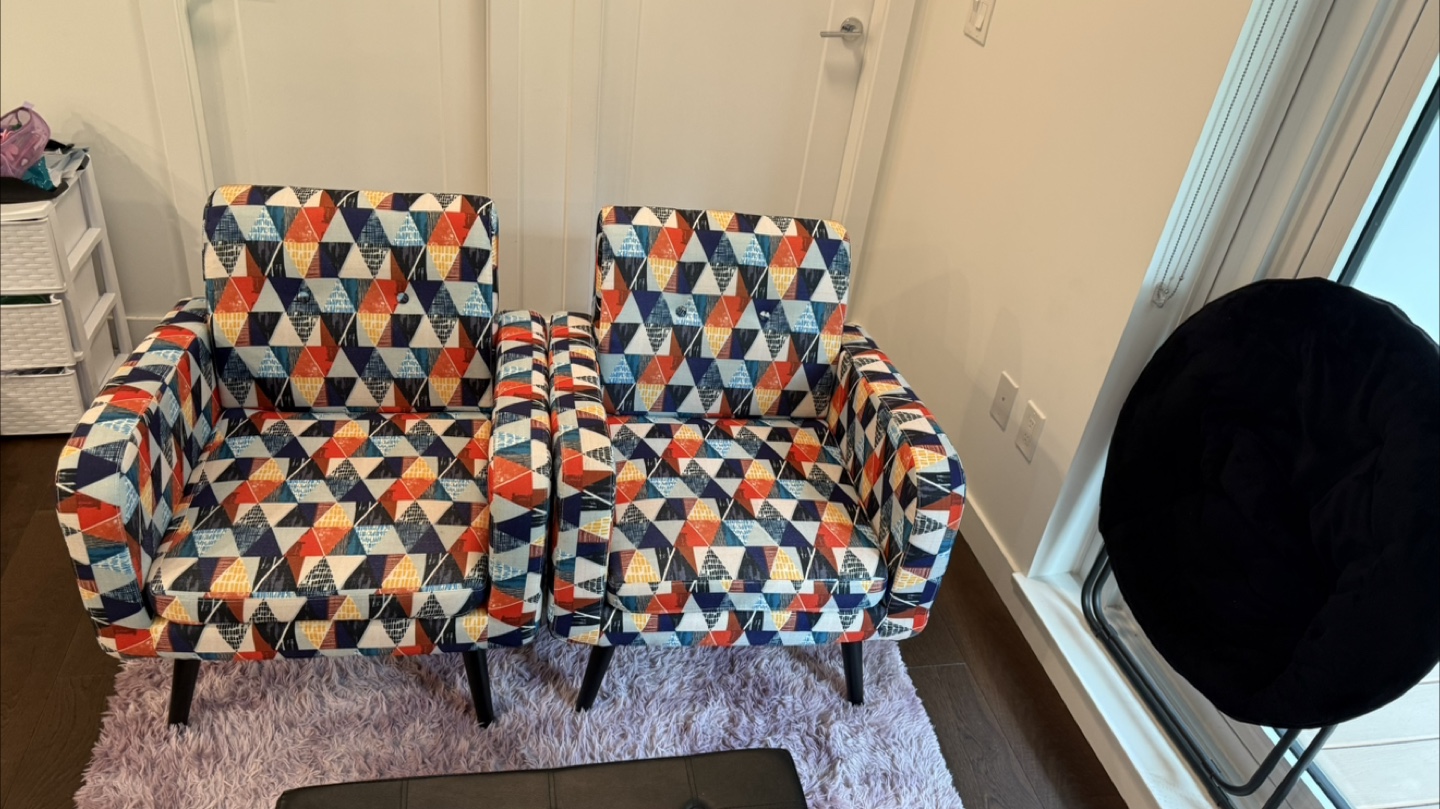 Pair of Patterned Armchairs