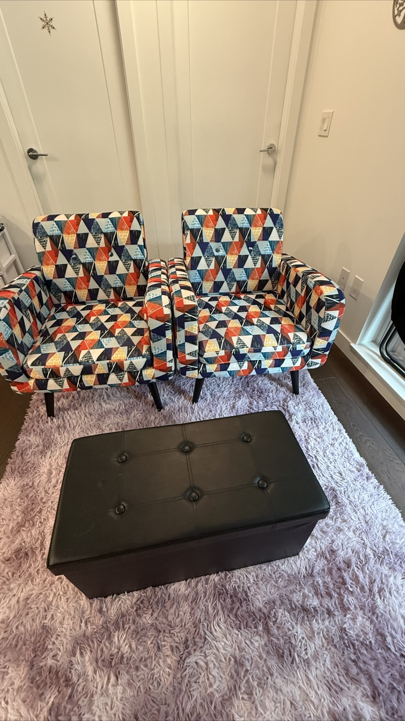 Pair of Patterned Armchairs - photo 3