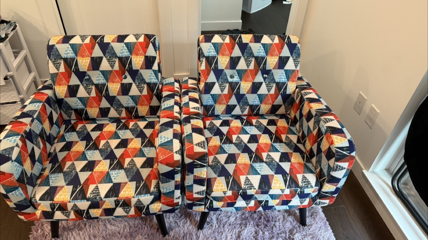 Pair of Patterned Armchairs - photo 2
