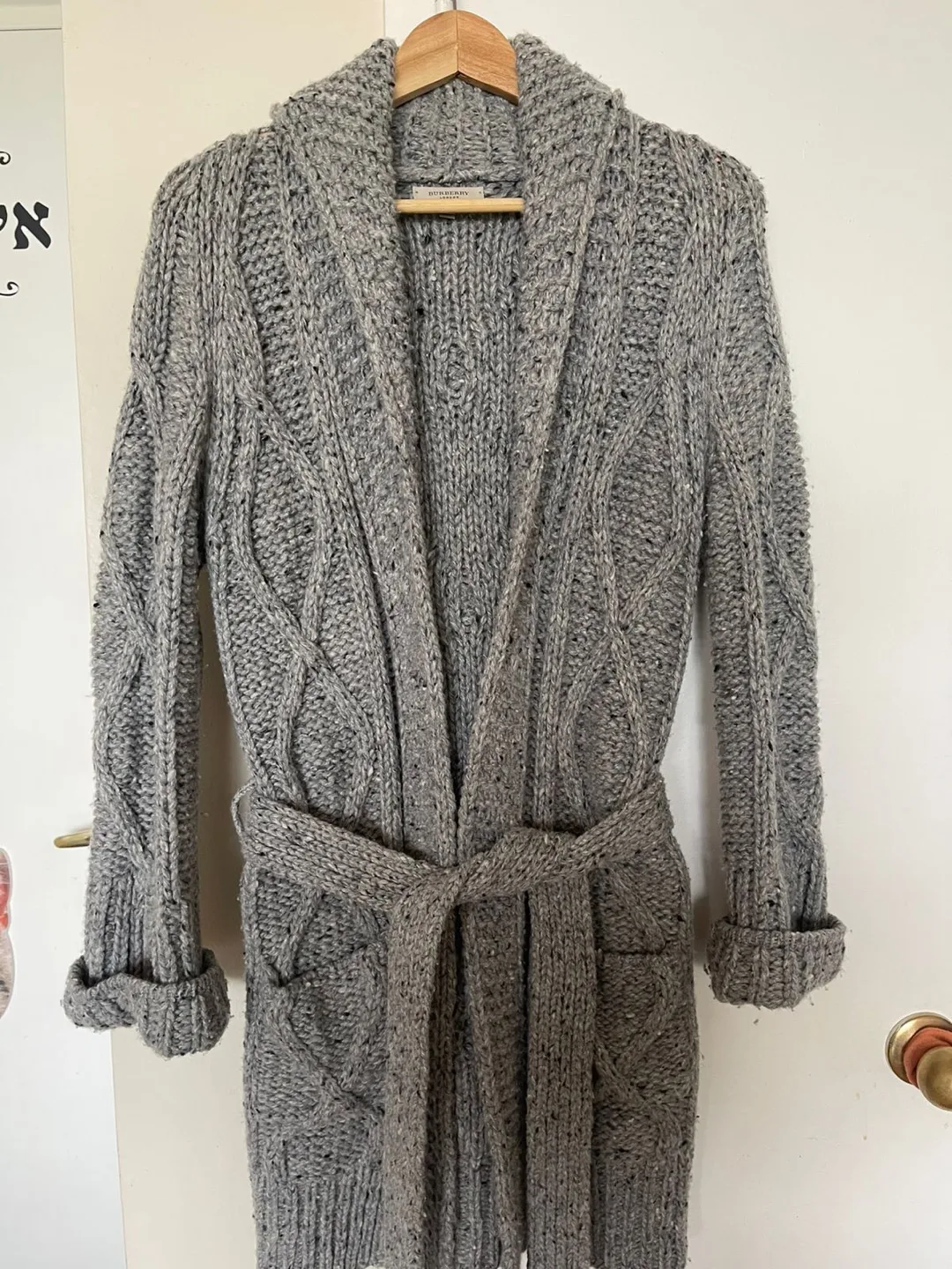 Burberry London Grey Knit Cardigan - XS thumbnail