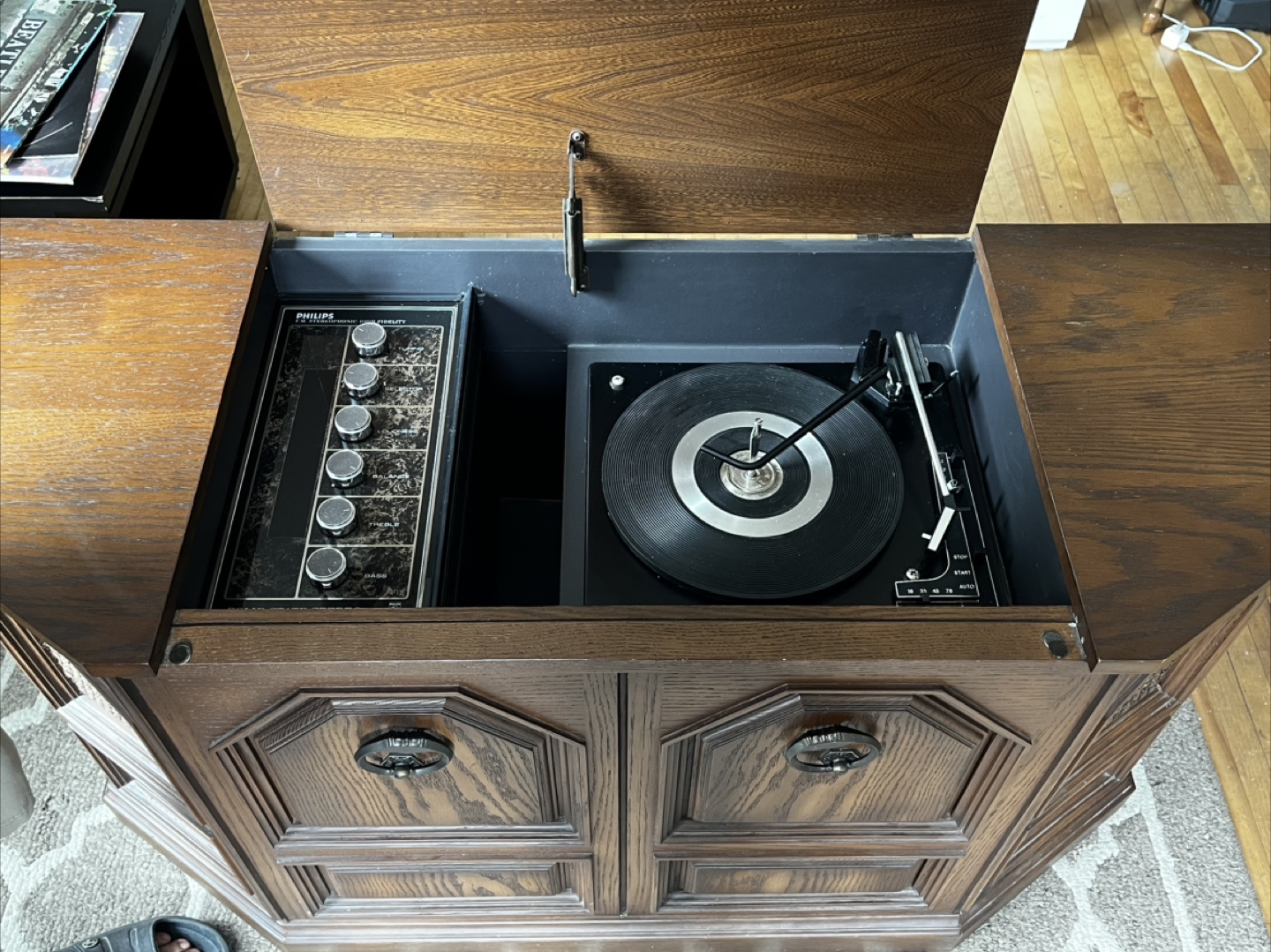 Vintage Philips Record Player Console