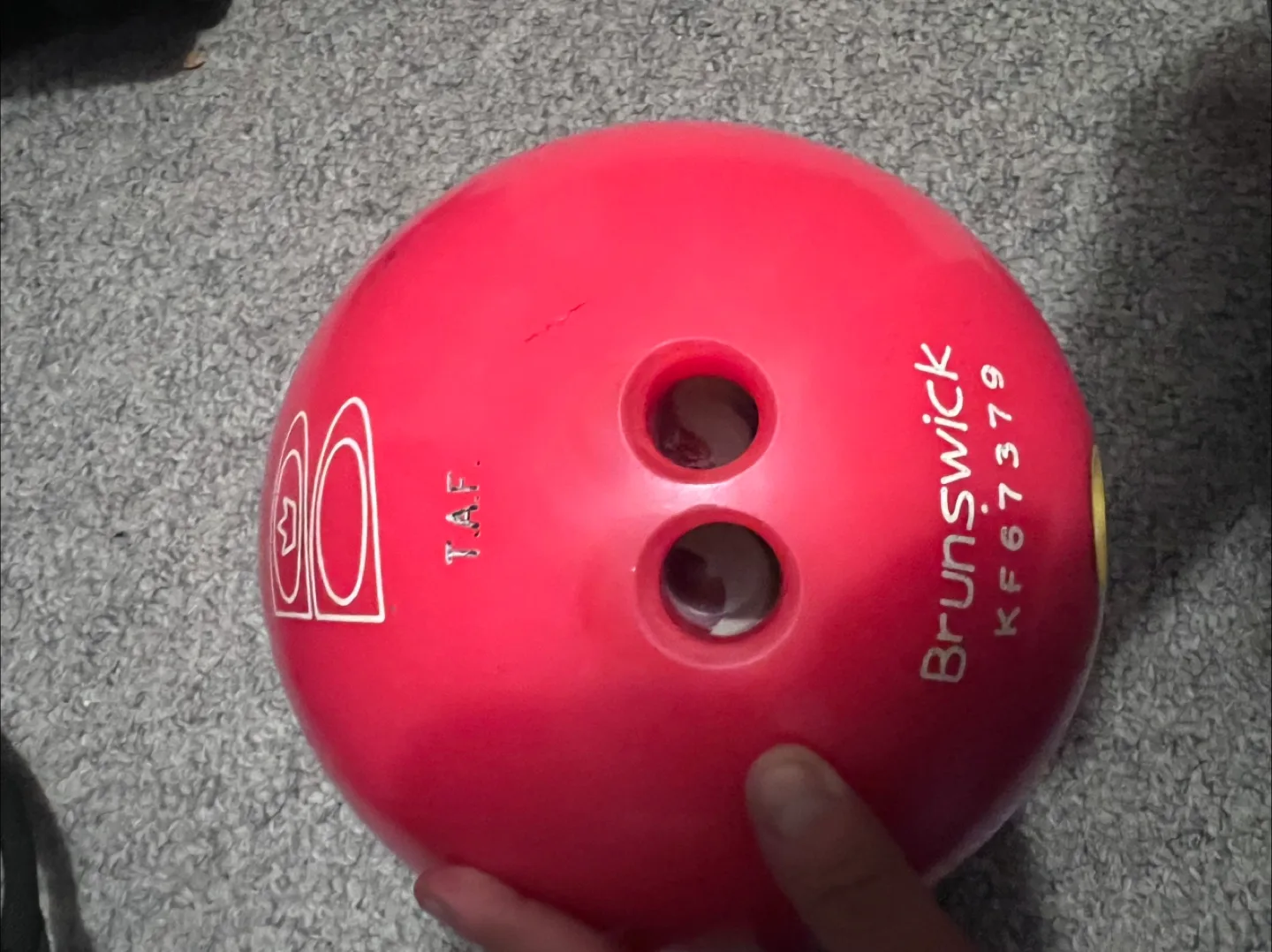 Brunswick Bowling Ball - Red thumbnail