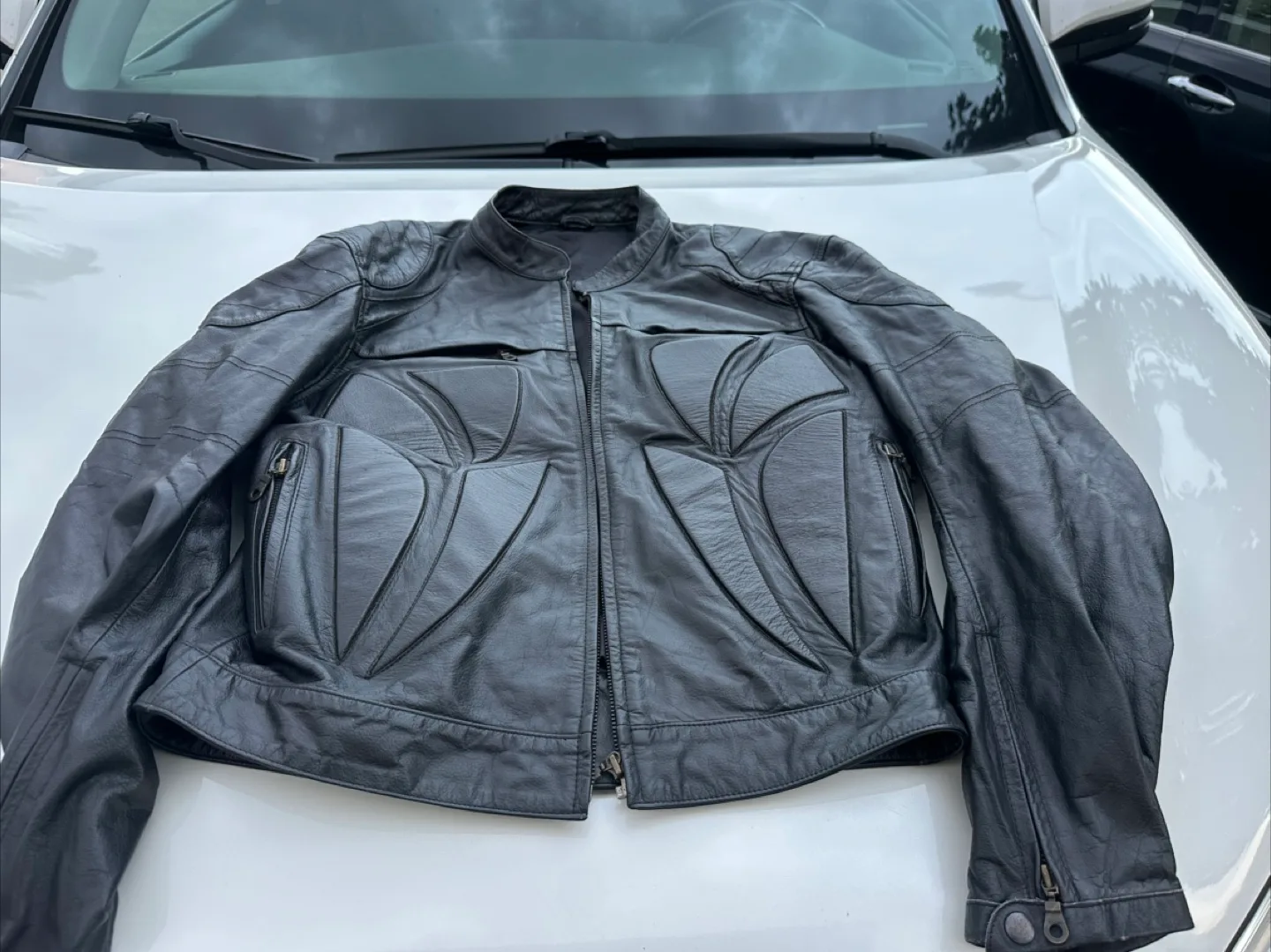 Black Leather Motorcycle Jacket thumbnail