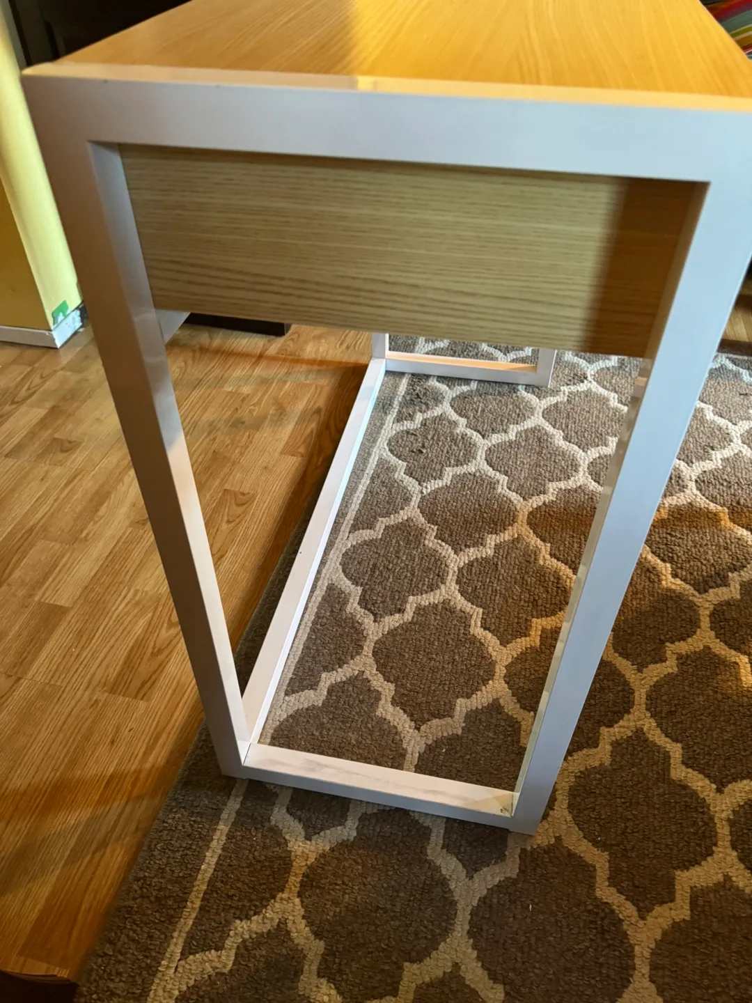 Wood & White desk with Drawers OBO thumbnail