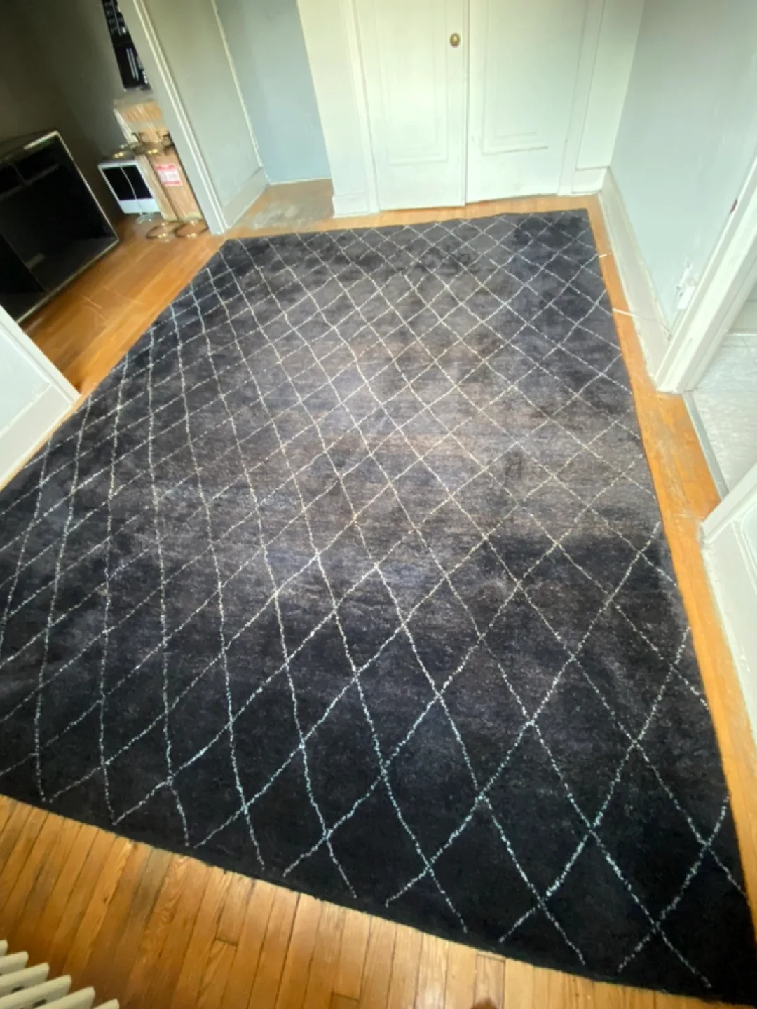 Restoration Hardware Ben Soleimani Black Wool Rug 9x12 thumbnail