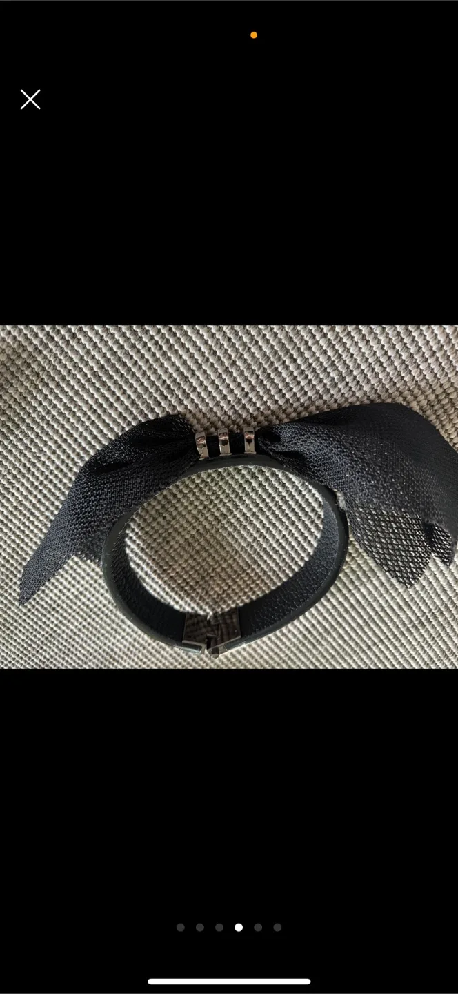 Black Ribbon neck Bracelet thumbnail