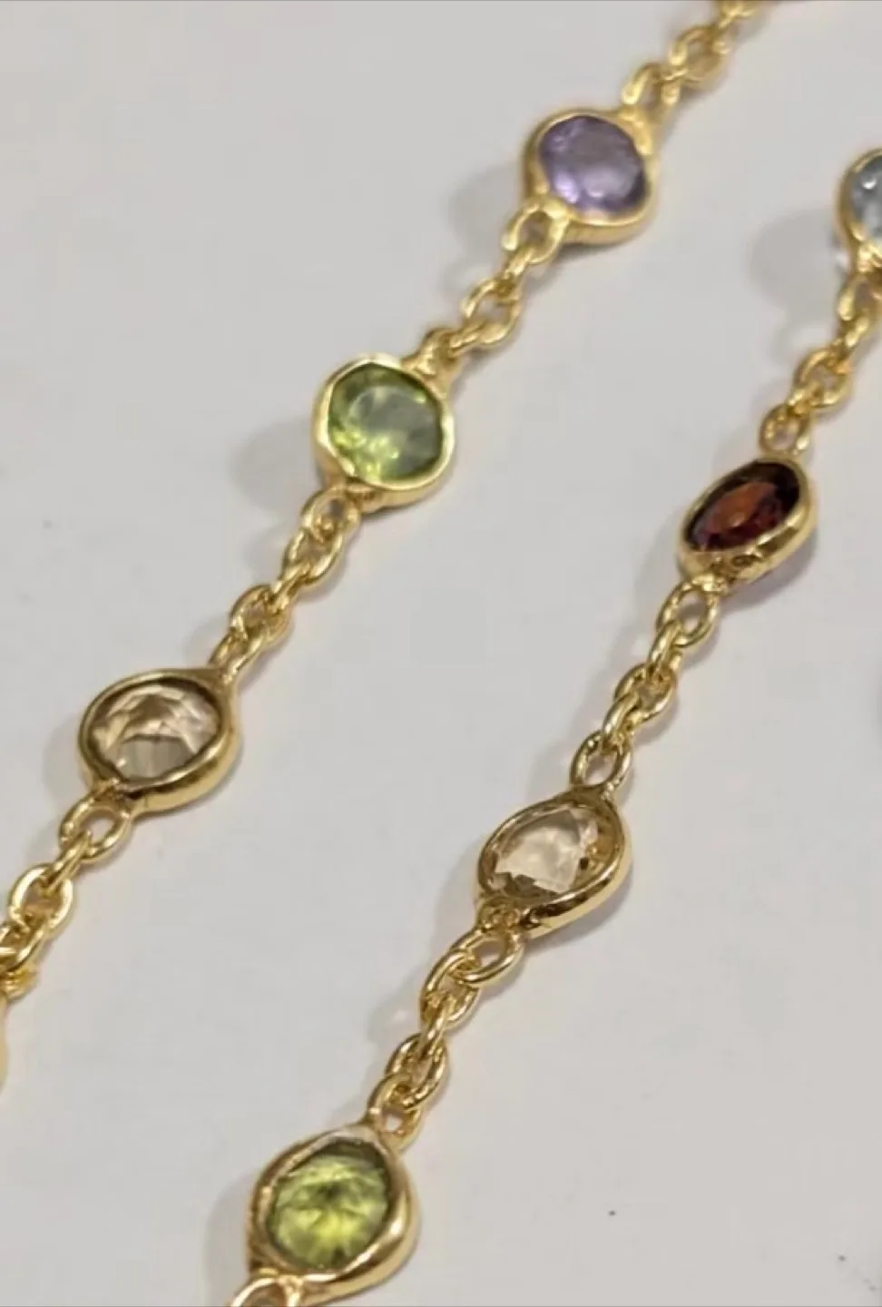 Silver Multi-Colour Gemstone Necklace 16" image indicator(3)