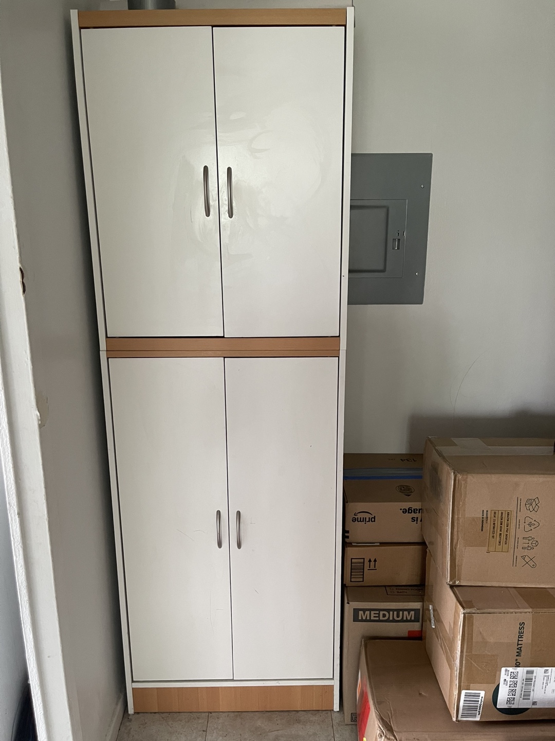 Tall White Cabinet