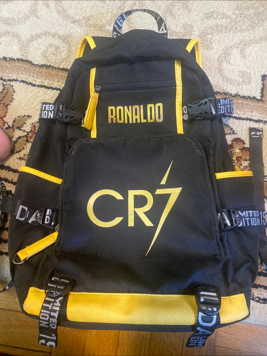 Cristiano Ronaldo CR7 Backpack - Black & Yellow thumbnail