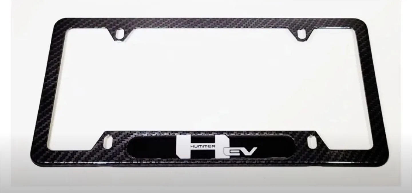 Hummer EV Carbon Fiber License Plate Frame thumbnail