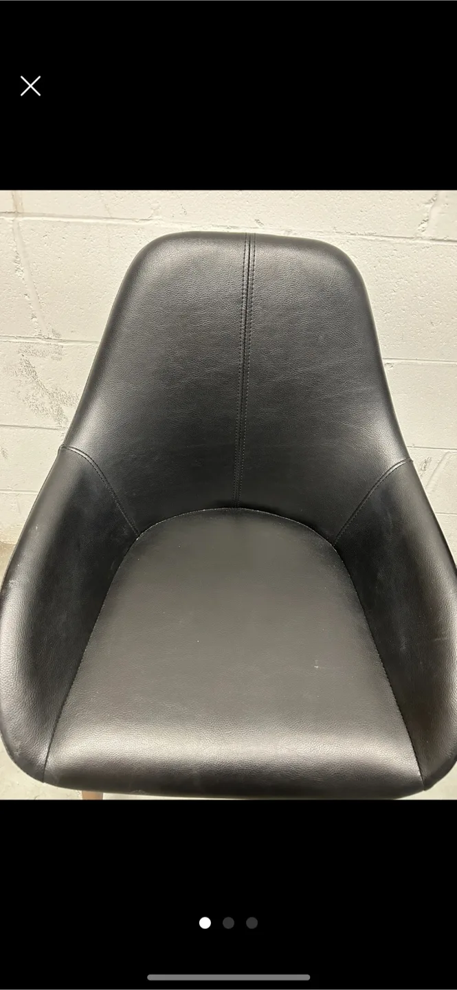 Black Leather Accent Chair thumbnail