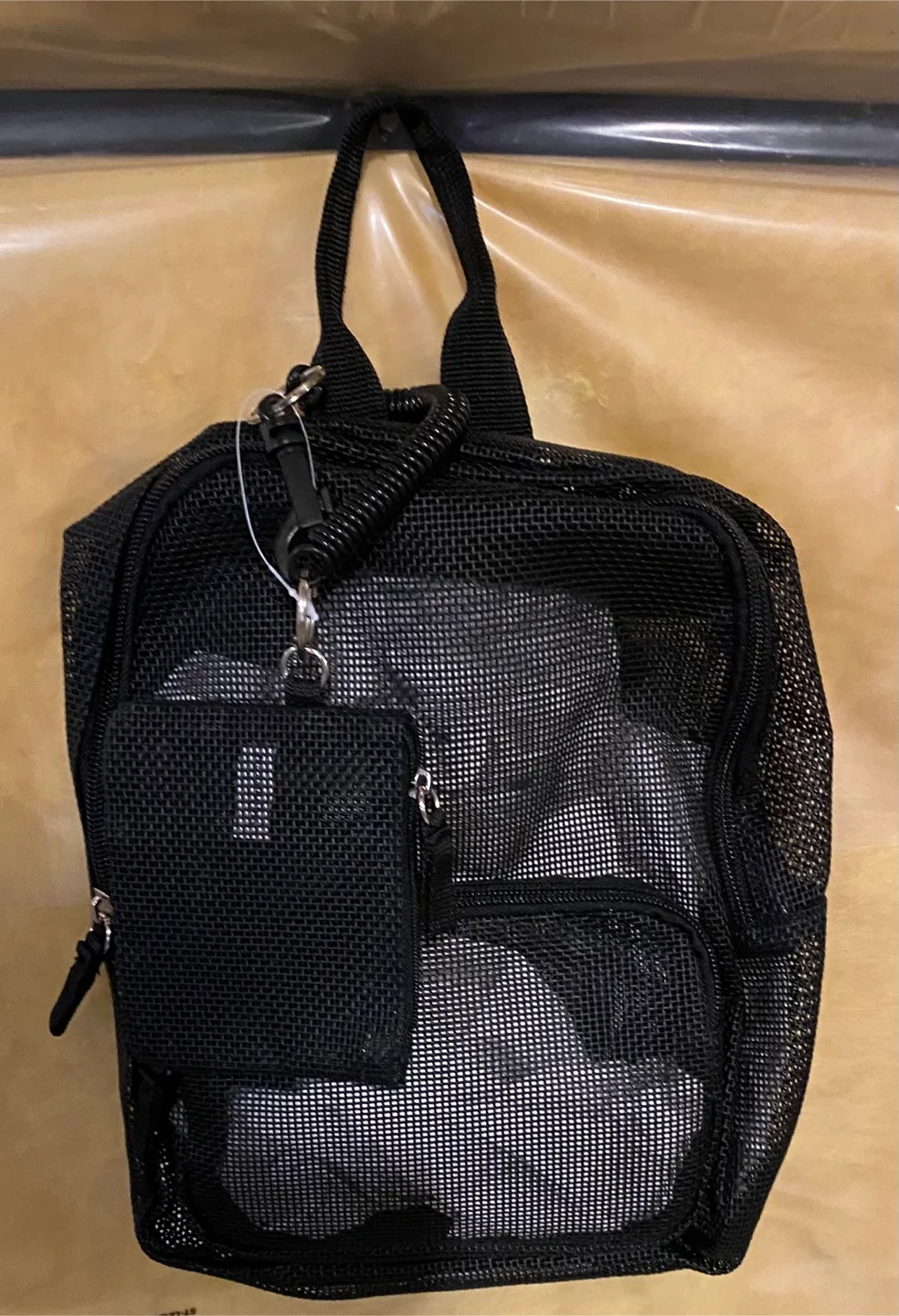 No Boundaries Black Mesh Mini Backpack thumbnail