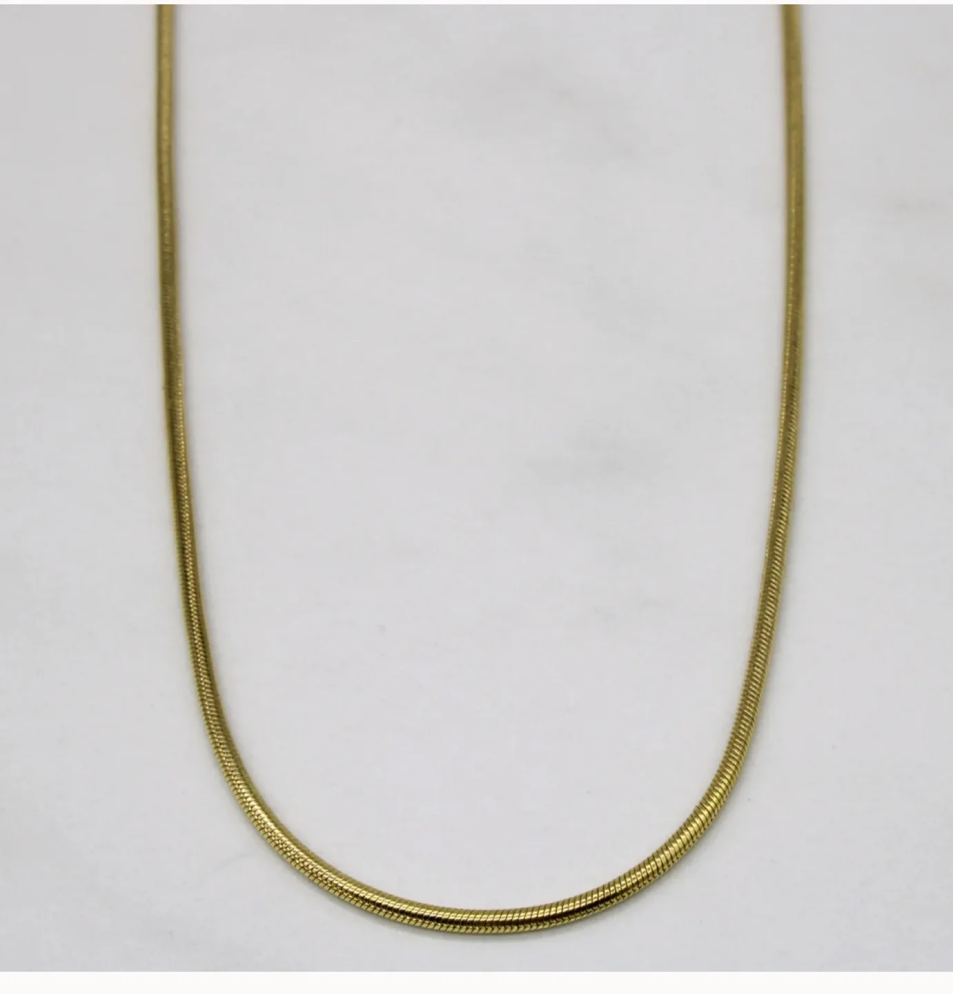 14K ITALIAN YELLOW GOLD SNAKE 14g & 16.5” thumbnail