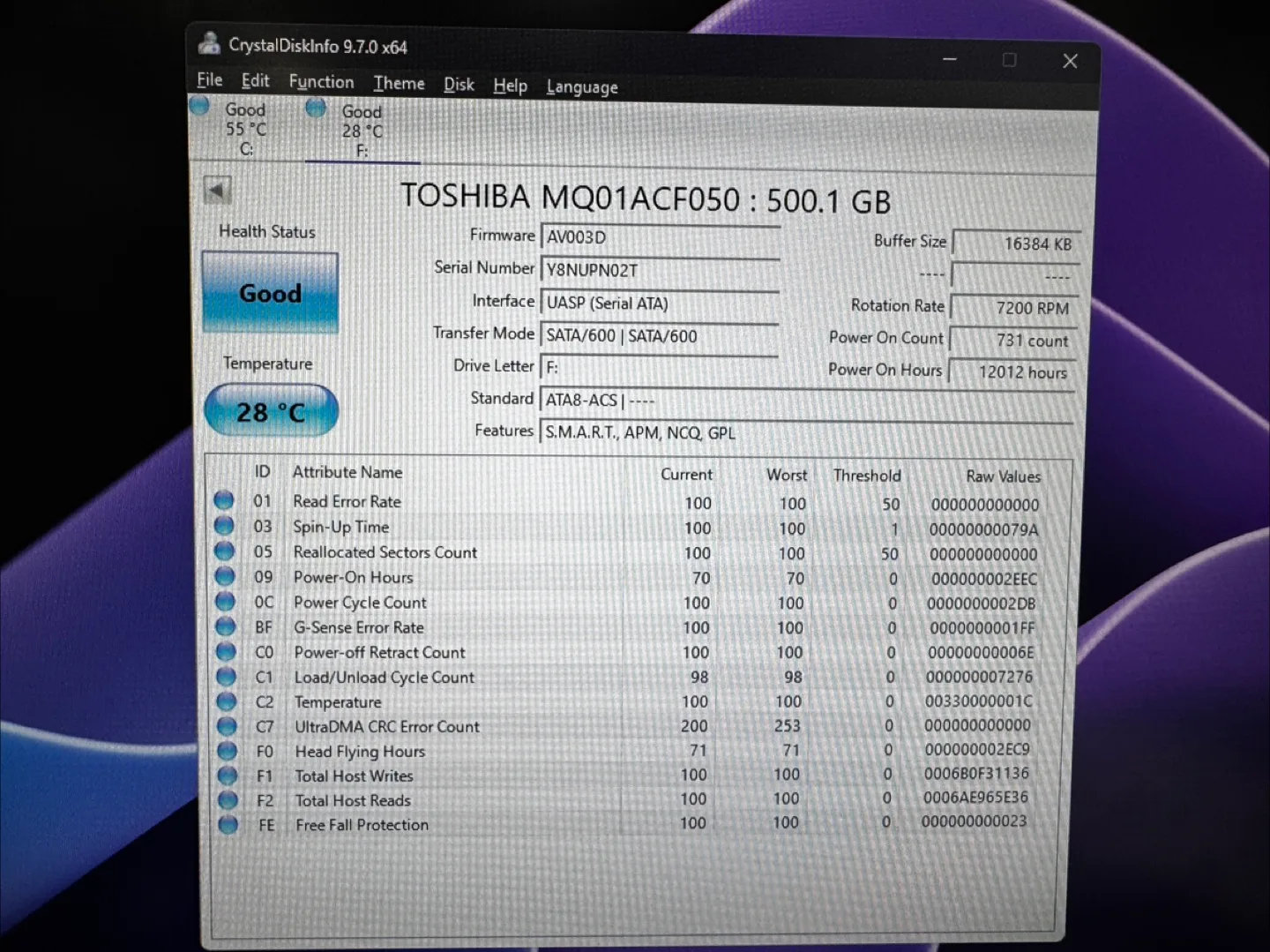 Toshiba 2.5” 500GB HDD image indicator(3)