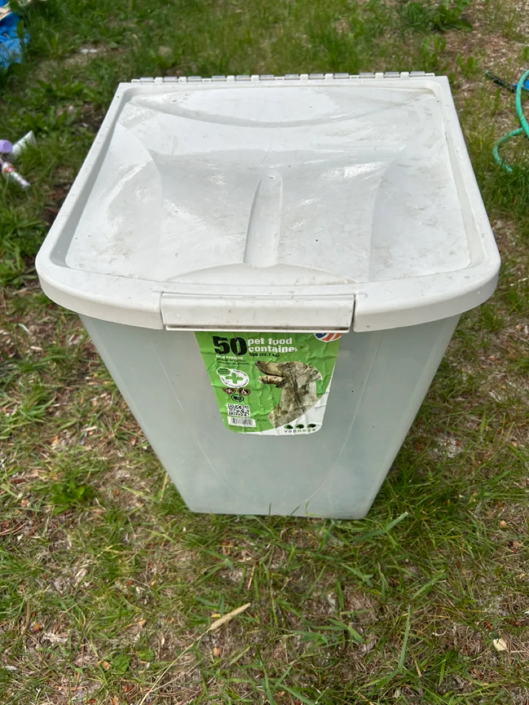 Plastic 50 lb dog food container thumbnail
