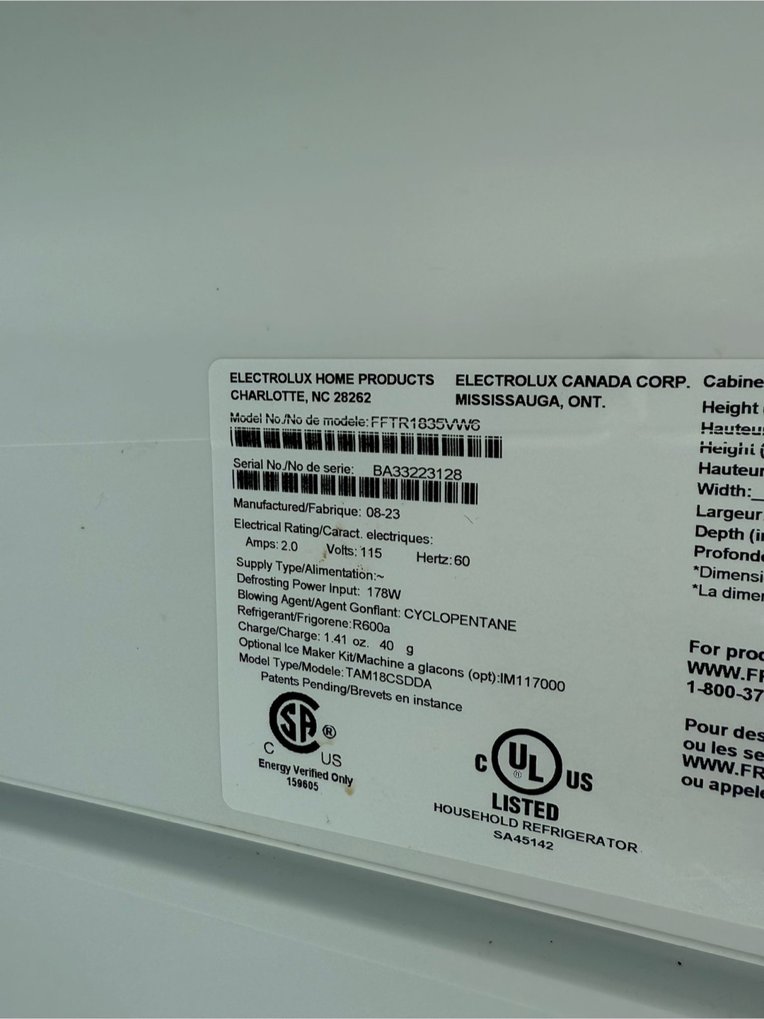 Frigidaire White Refrigerator - photo 4