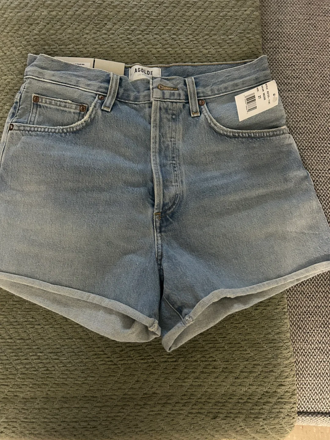 AGOLDE Parker Denim Shorts - Size 27 🧡 thumbnail