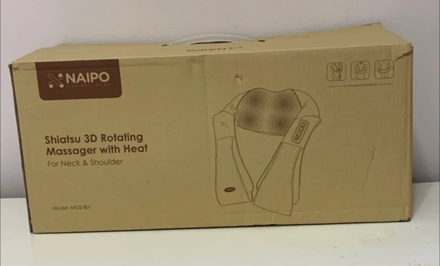 Naipo Shiatsu 3D Rotating Massager with Heat - New in Box! thumbnail