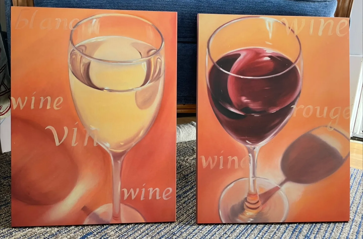 Wine Art - Blanc & Rouge Prints thumbnail