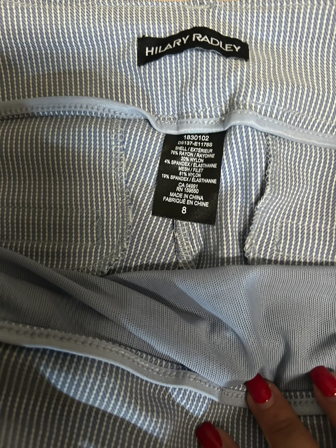 Hilary Radley Striped Cropped Pants - Size 8 image indicator(3)