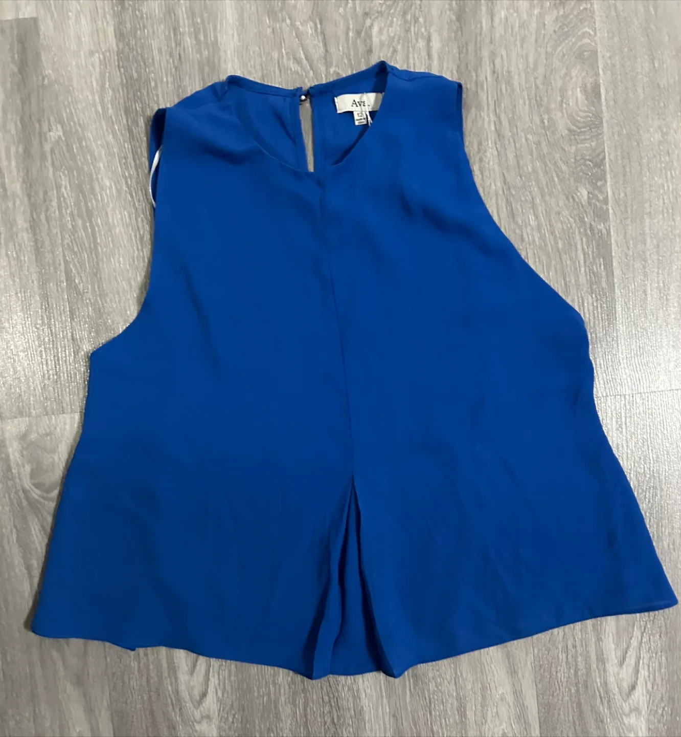 Ava. Blue Sleeveless Blouse - Size 12 thumbnail