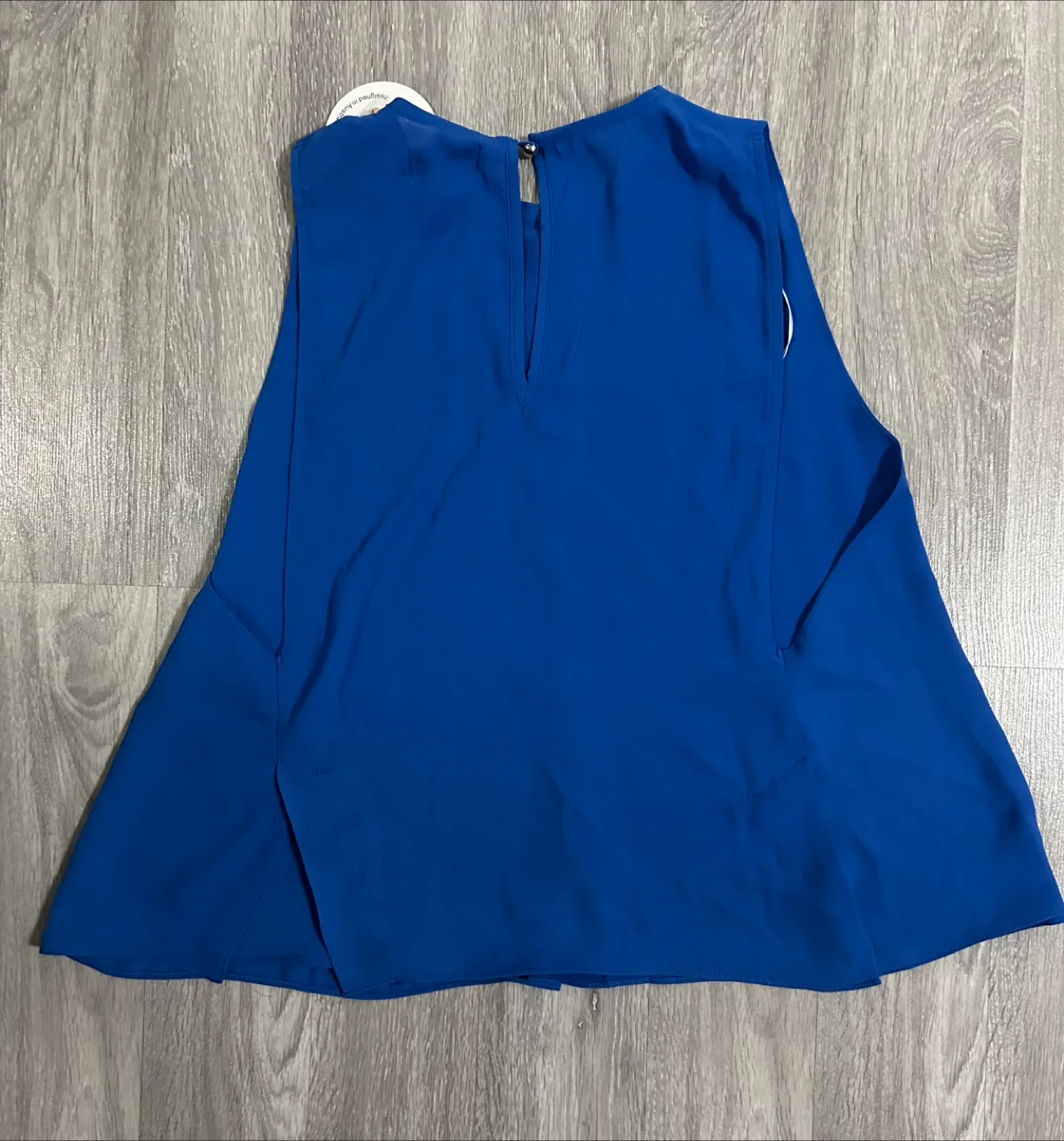Ava. Blue Sleeveless Blouse - Size 12 image indicator(4)