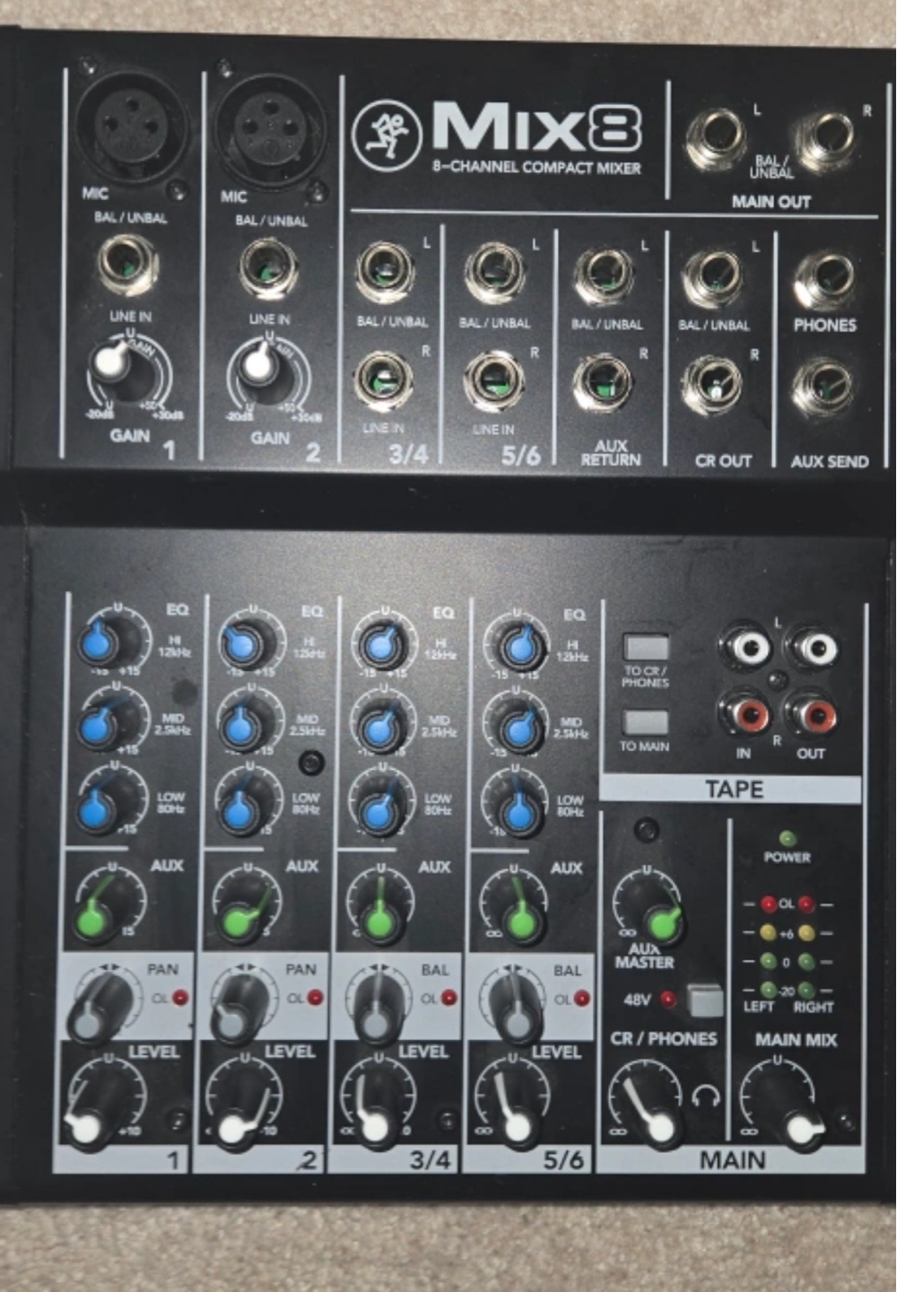 Mackie Mix8 8-Channel Compact Mixer