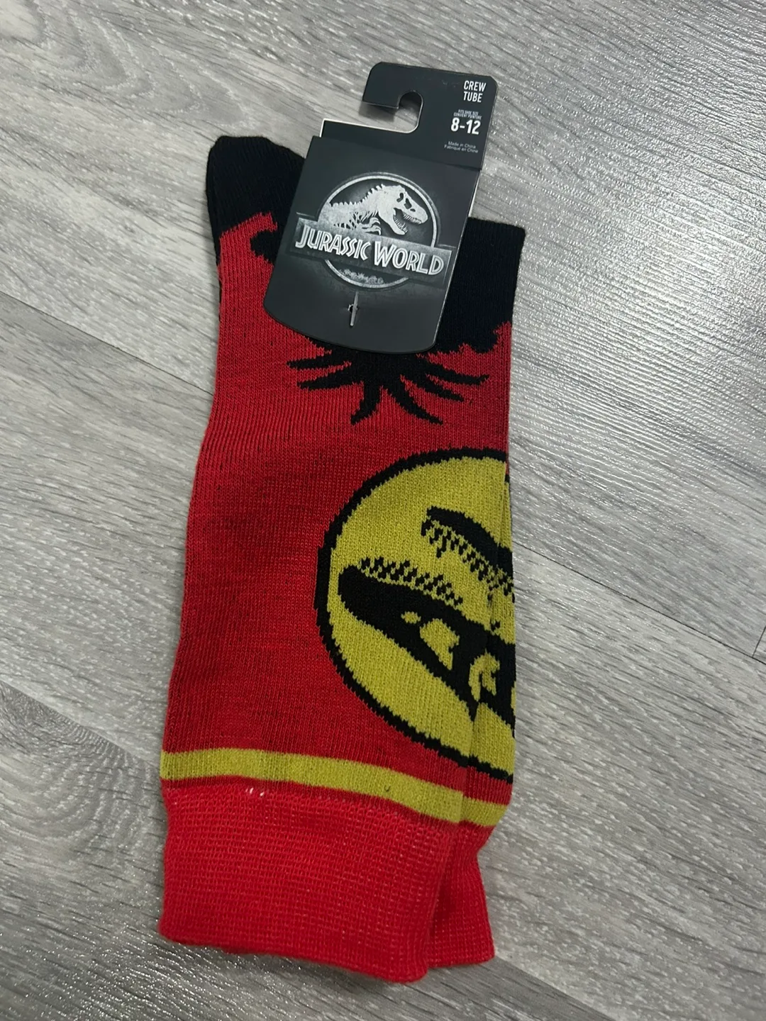 Jurassic World Crew Socks, Size 8-12 thumbnail