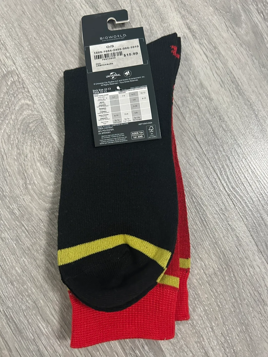 Jurassic World Crew Socks, Size 8-12 image indicator(2)