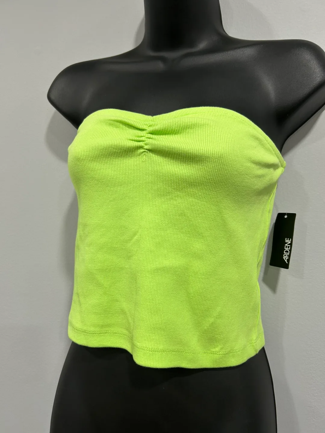 Neon green scrunch tube top image indicator(2)