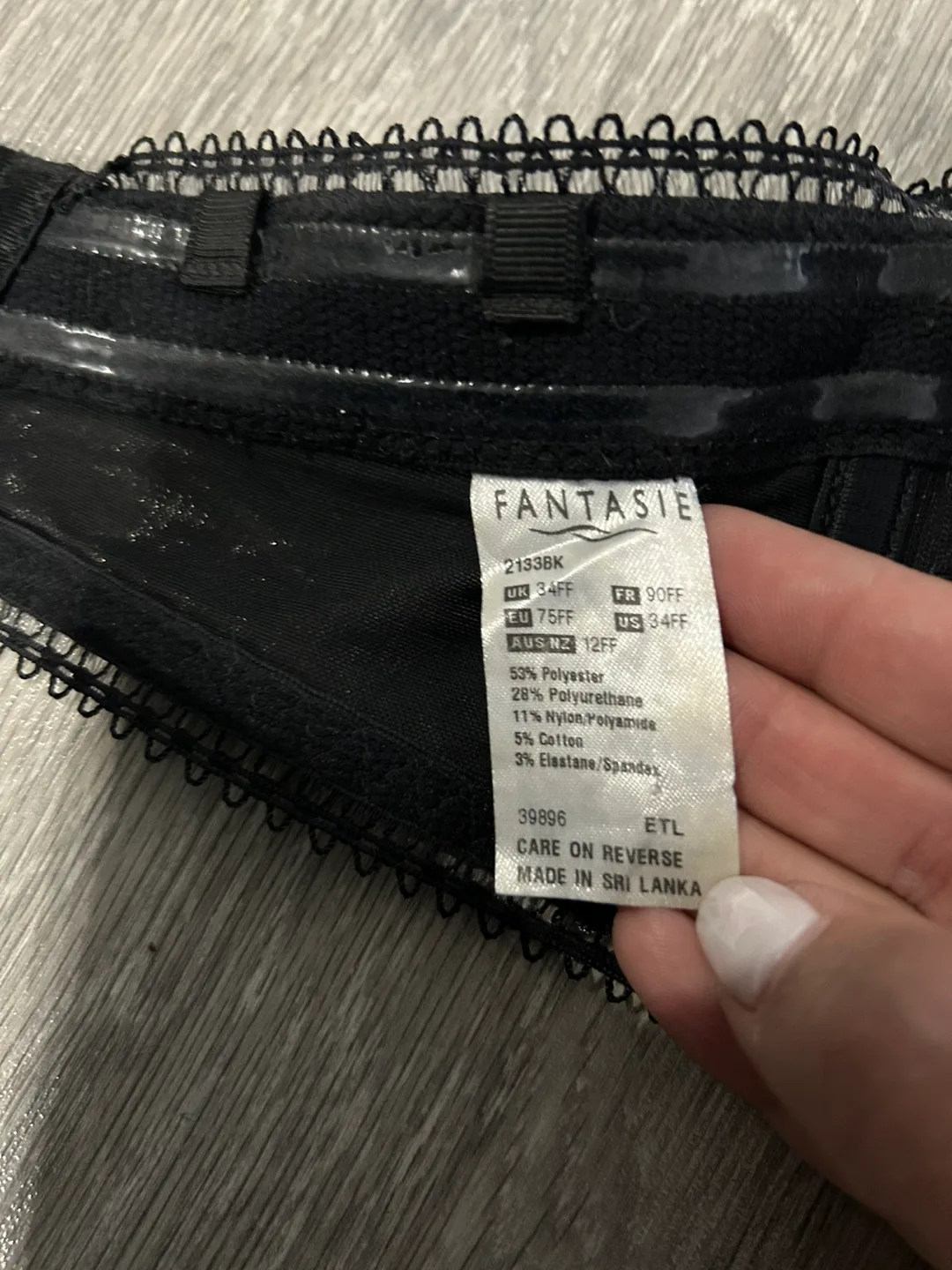 Fantasie Black Bra - Size 34FF image indicator(4)