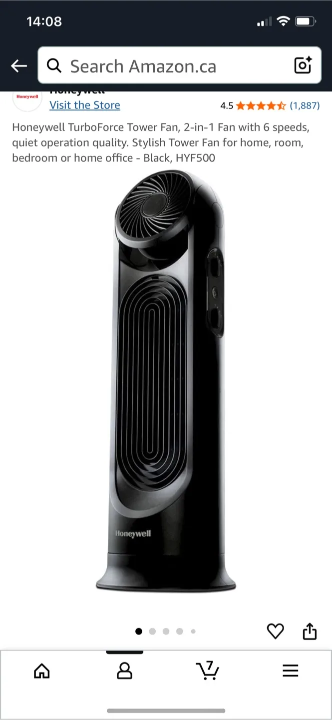 Honeywell TurboForce Tower Fan - Black thumbnail