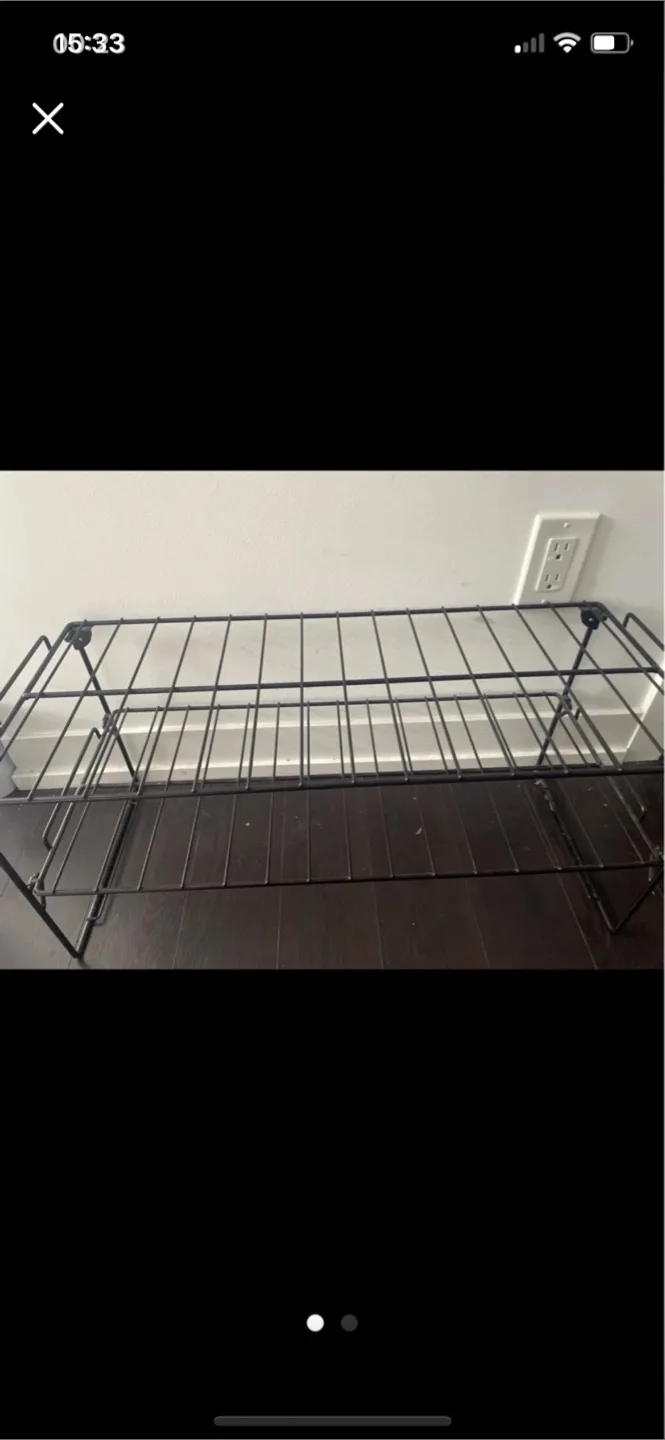 Black Metal Wire Shelf thumbnail