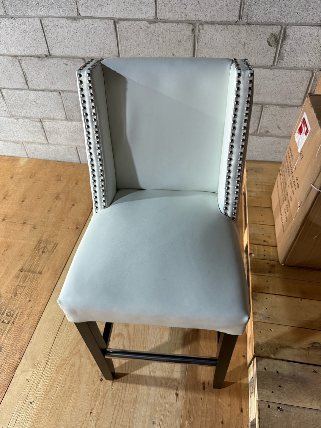(4) Designer Barstool Chair - White