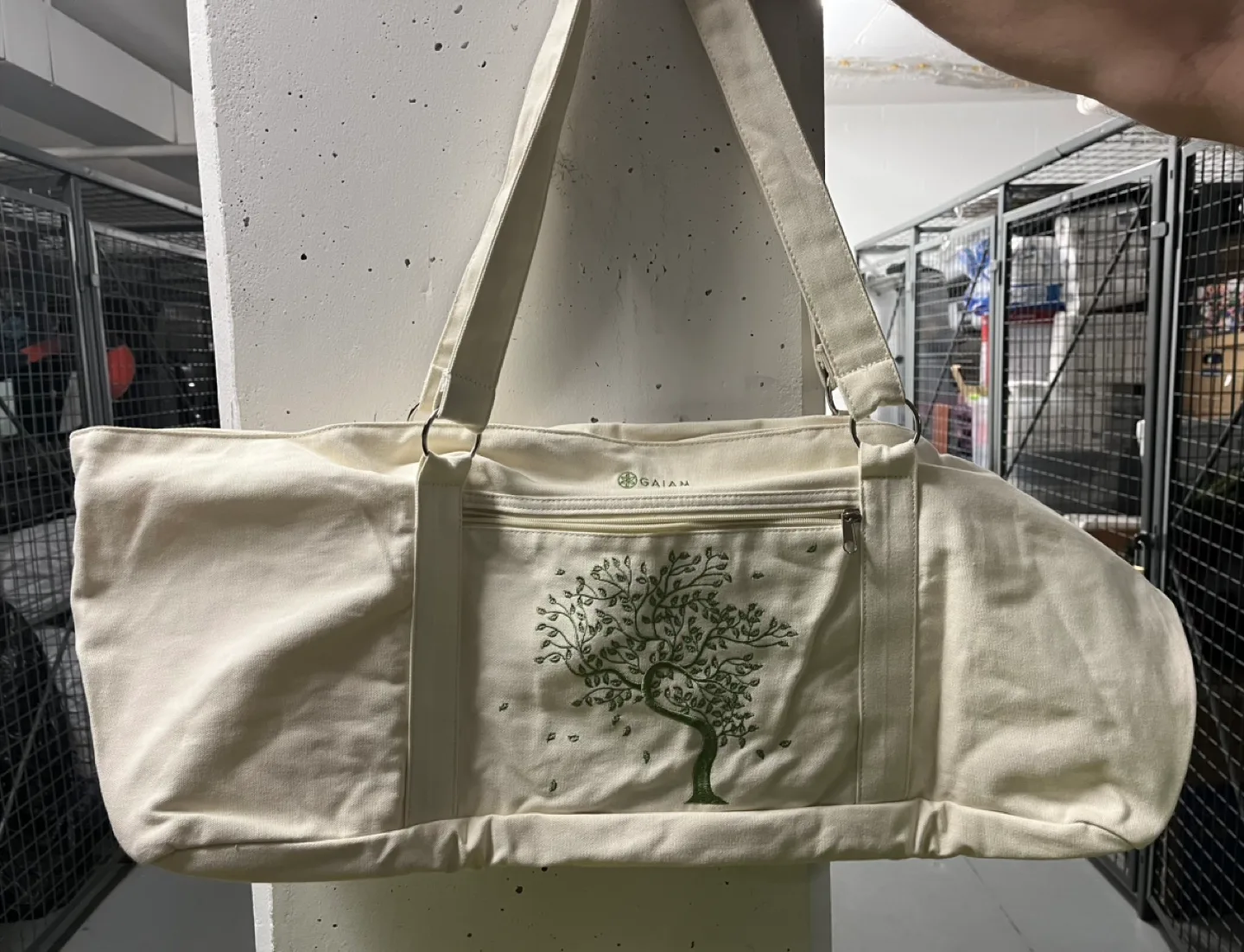 Gaiam Yoga Mat Carrier Bag - Cream thumbnail